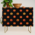 Halloween jack o lantern pumpkin art pattern Credenza Gallery Image 1