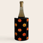 Halloween jack o lantern pumpkin art pattern Wine Chiller Gallery Image 2