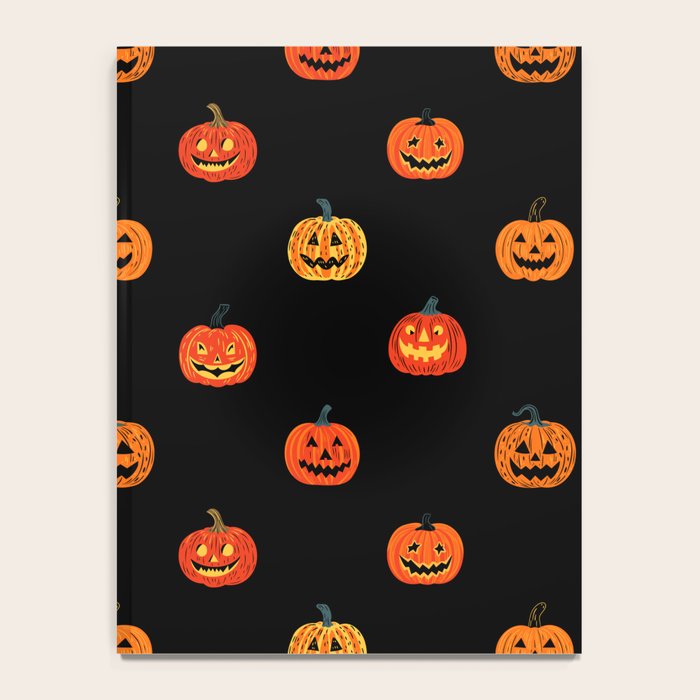 Halloween jack o lantern pumpkin art pattern Notebook Gallery Image 4