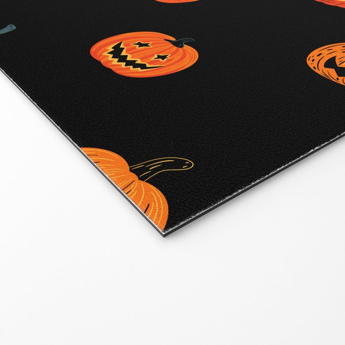 Halloween jack o lantern pumpkin art pattern Welcome Mat Gallery Image 2