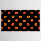 Halloween jack o lantern pumpkin art pattern Tablecloth Gallery Image 2