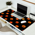Halloween jack o lantern pumpkin art pattern Desk Mat Gallery Image 2