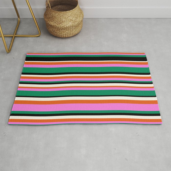 Classic Stripes XIV - Bold Retro Rug Gallery Image 1