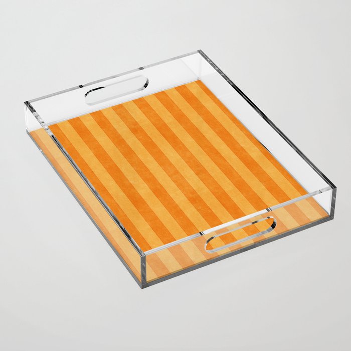 STRIPES - 004 - orange Acrylic Tray Gallery Image 1