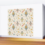 Vintage Inspired Robots in Space Wall Mural Gallery Image 2