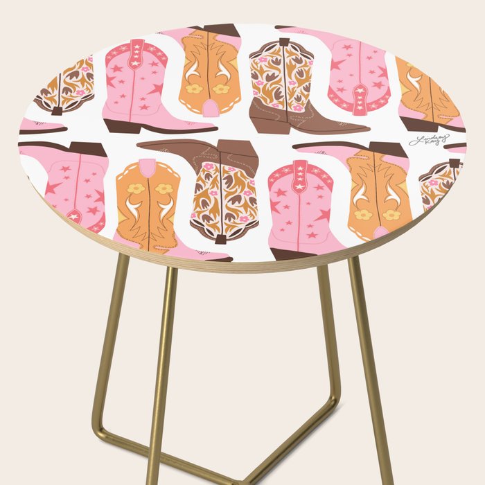 Pink Cowboy Boots  Side Table Gallery Image 2