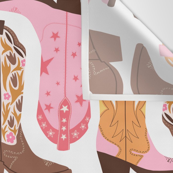 Pink Cowboy Boots  Wall Tapestry Gallery Image 3
