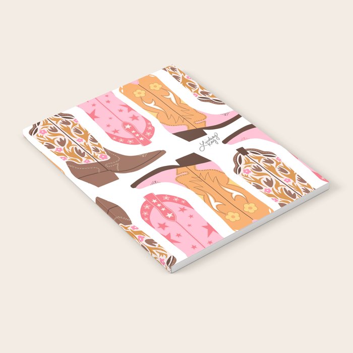Pink Cowboy Boots  Notebook Gallery Image 1