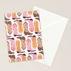 Pink Cowboy Boots  Stationery Card Gallery Image 2