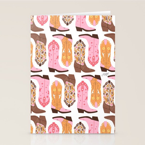 Pink Cowboy Boots  Stationery Card Gallery Image 2