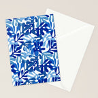 Abstract organic plant leaf shape pattern Stationery Card Gallery Image 2