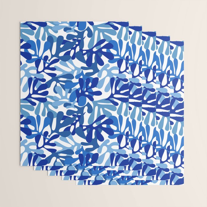 Abstract organic plant leaf shape pattern Wrapping Paper Gallery Image 3