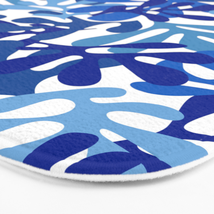 Abstract organic plant leaf shape pattern Bath Mat Gallery Image 3