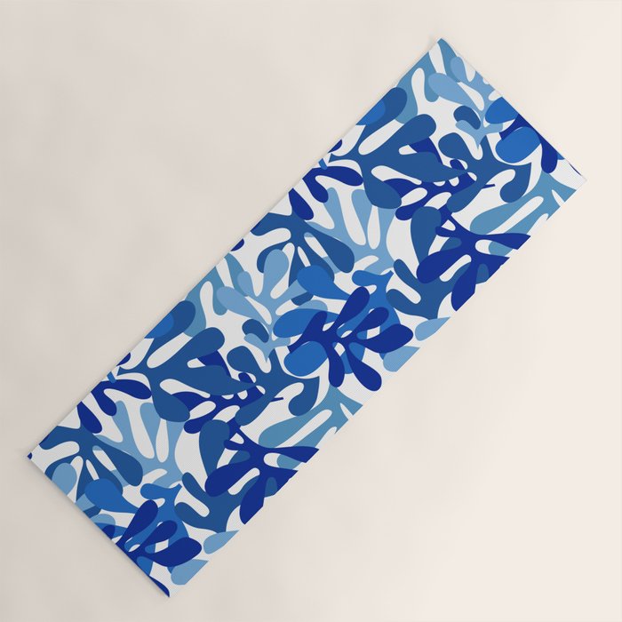 Abstract organic plant leaf shape pattern Yoga Mat Gallery Image 1