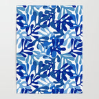 Abstract organic plant leaf shape pattern Poster Gallery Image 4