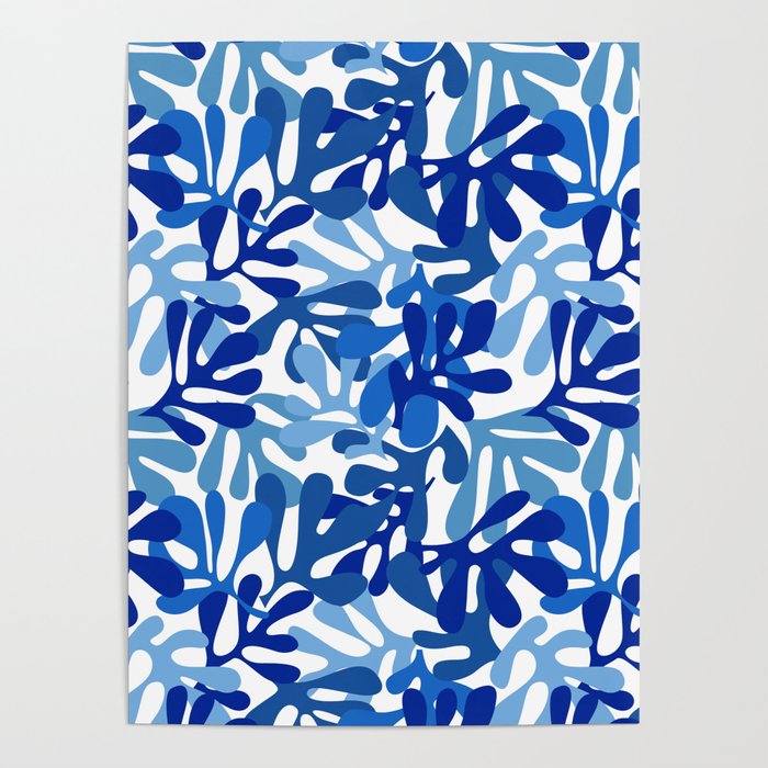 Abstract organic plant leaf shape pattern Poster Gallery Image 4