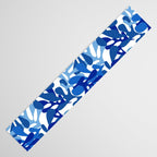Abstract organic plant leaf shape pattern Table Runner Gallery Image 3