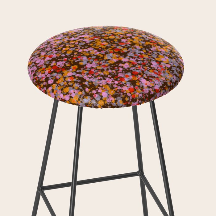 Peachy splashed pattern  Stool Gallery Image 2
