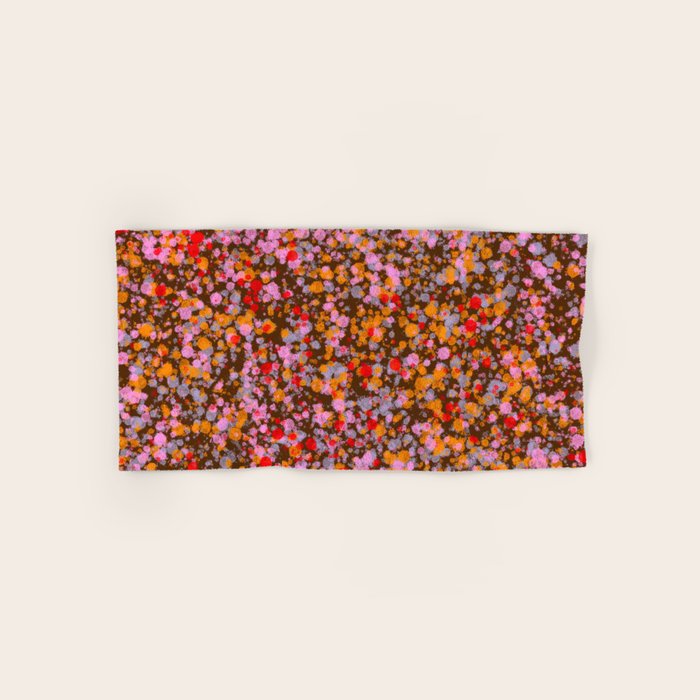 Peachy splashed pattern  Bath Towel Gallery Image 1