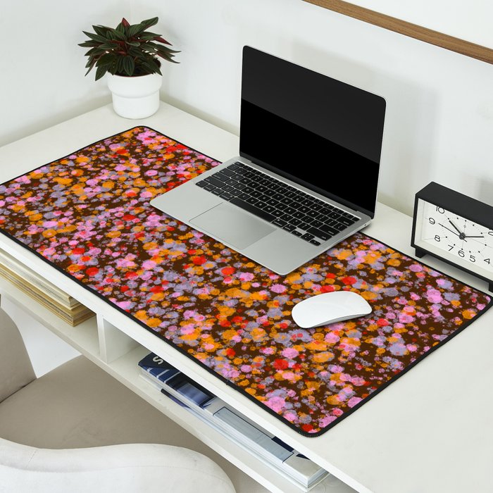 Peachy splashed pattern  Desk Mat Gallery Image 2