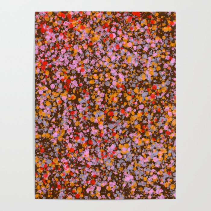 Peachy splashed pattern  Poster Gallery Image 4