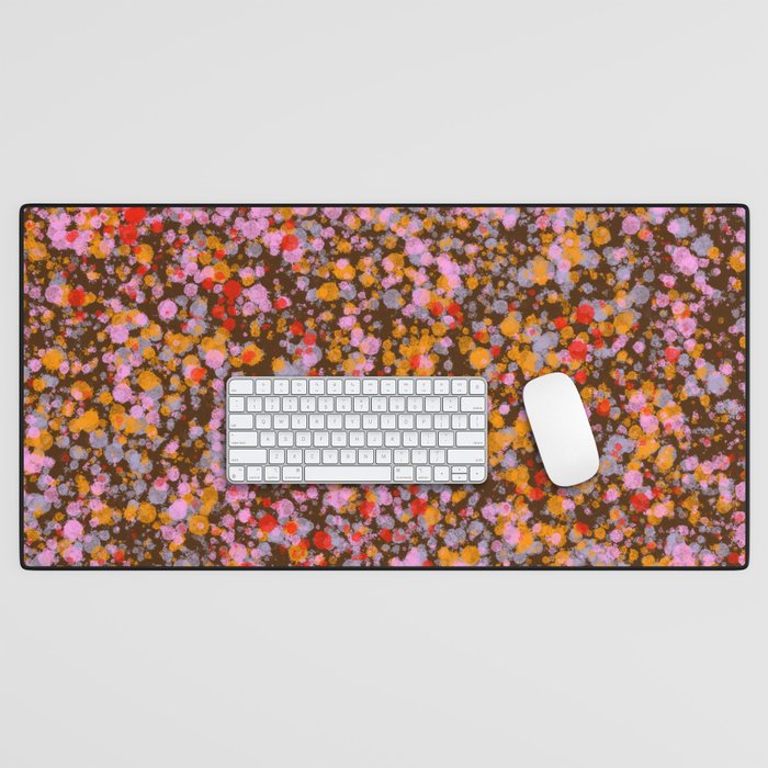 Peachy splashed pattern  Desk Mat Gallery Image 1