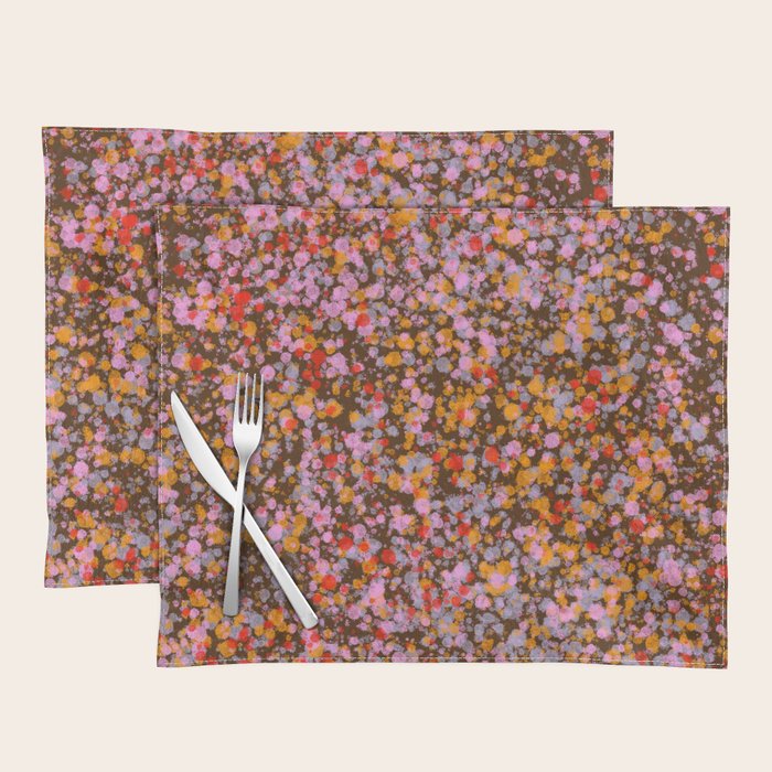 Peachy splashed pattern  Placemat Gallery Image 1