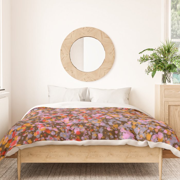Peachy splashed pattern  Duvet Cover Gallery Image 3
