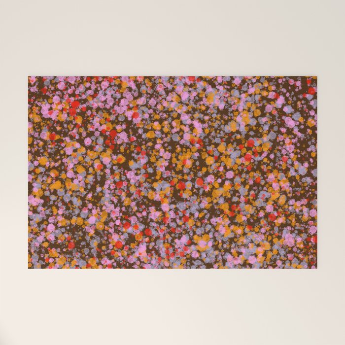 Peachy splashed pattern  Welcome Mat Gallery Image 1