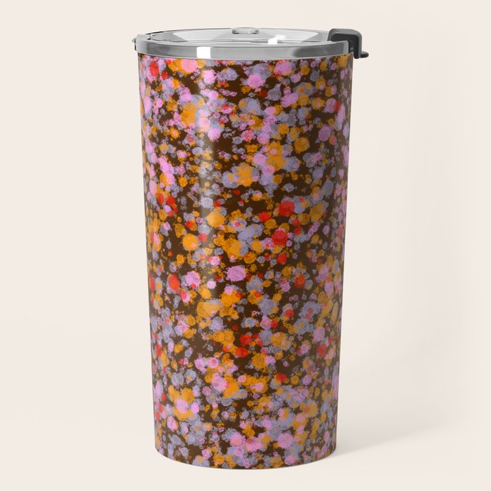 Peachy splashed pattern  Travel Mug Gallery Image 2