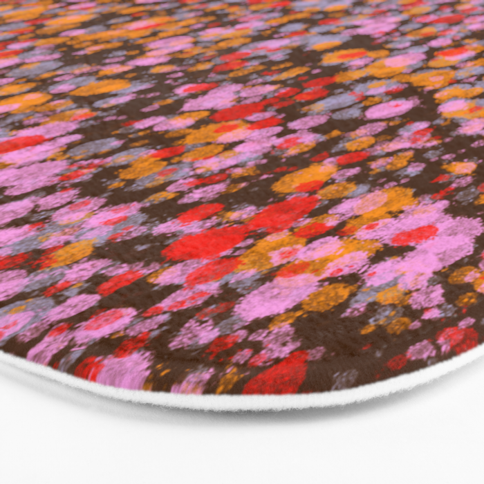 Peachy splashed pattern  Bath Mat Gallery Image 3