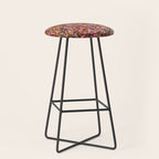Peachy splashed pattern  Stool Gallery Image 1