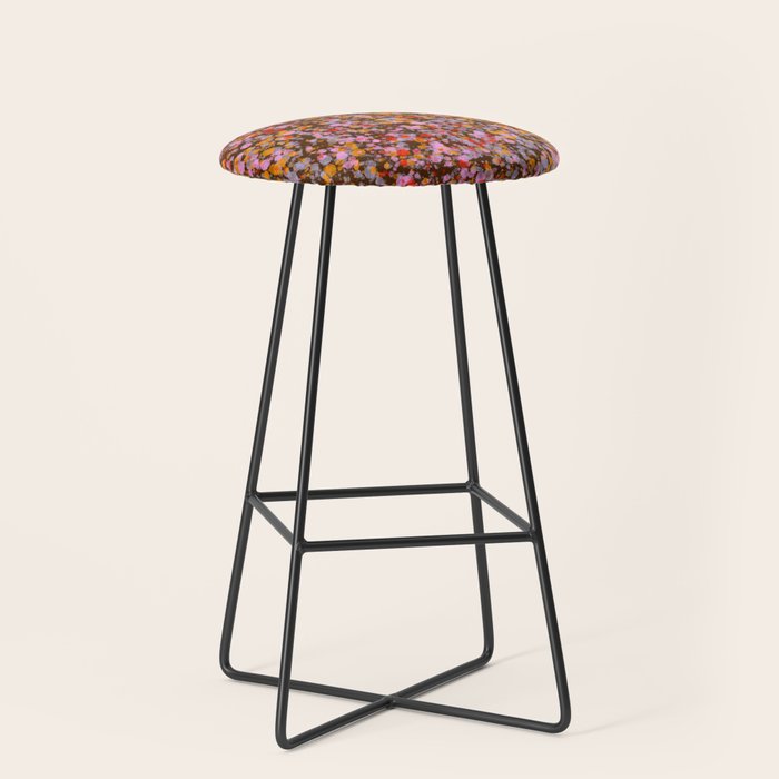Peachy splashed pattern  Stool Gallery Image 1