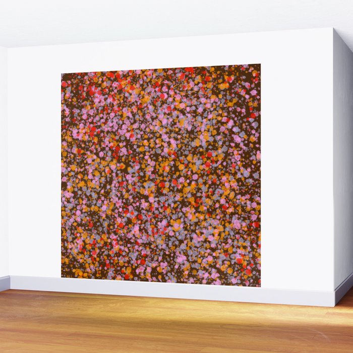 Peachy splashed pattern  Wall Mural Gallery Image 2