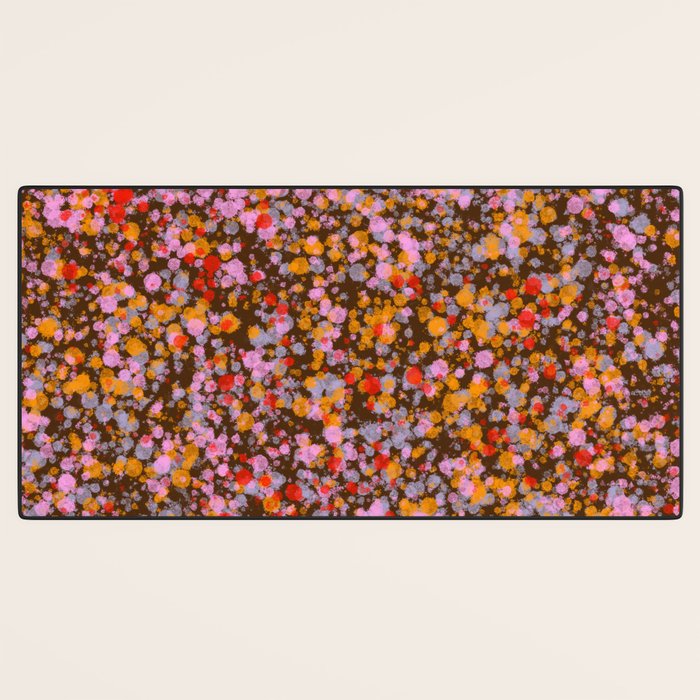 Peachy splashed pattern  Desk Mat Gallery Image 3