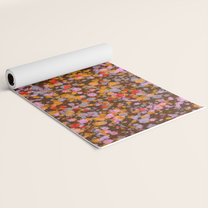 Peachy splashed pattern  Yoga Mat Gallery Image 2