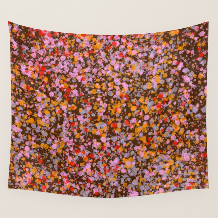 Peachy splashed pattern  Wall Tapestry Gallery Image 4