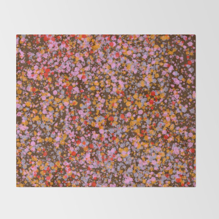 Peachy splashed pattern  Throw Blanket Gallery Image 2