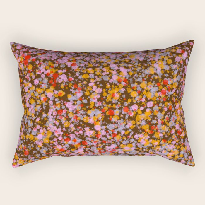 Peachy splashed pattern  Rectangular Pillow Gallery Image 1