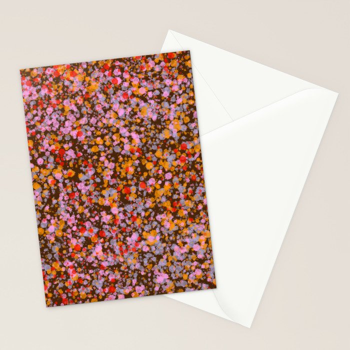 Peachy splashed pattern  Stationery Card Gallery Image 2