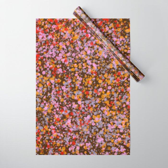 Peachy splashed pattern  Wrapping Paper Gallery Image 1