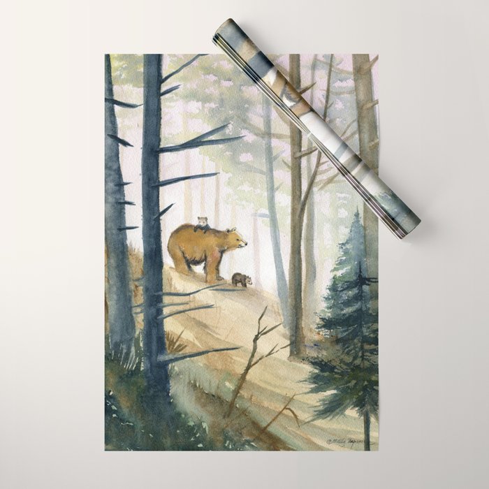 Bear Family 2 Wrapping Paper Gallery Image 1