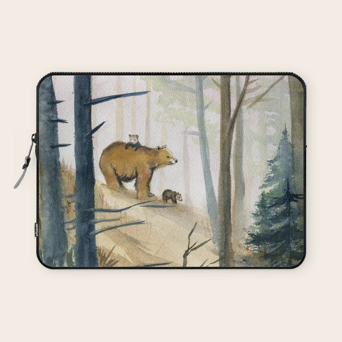 Bear Family 2 Laptop Sleeve Gallery Image 1