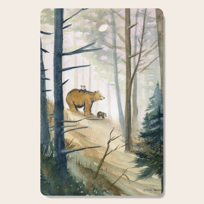 Bear Family 2 Cutting Board Gallery Image 1