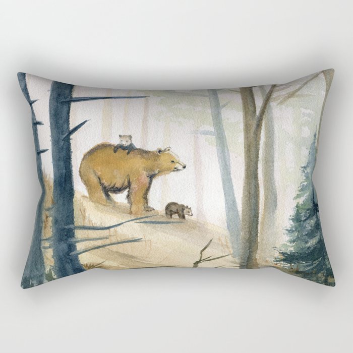 Bear Family 2 Rectangular Pillow Gallery Image 2