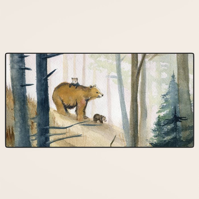 Bear Family 2 Desk Mat Gallery Image 3