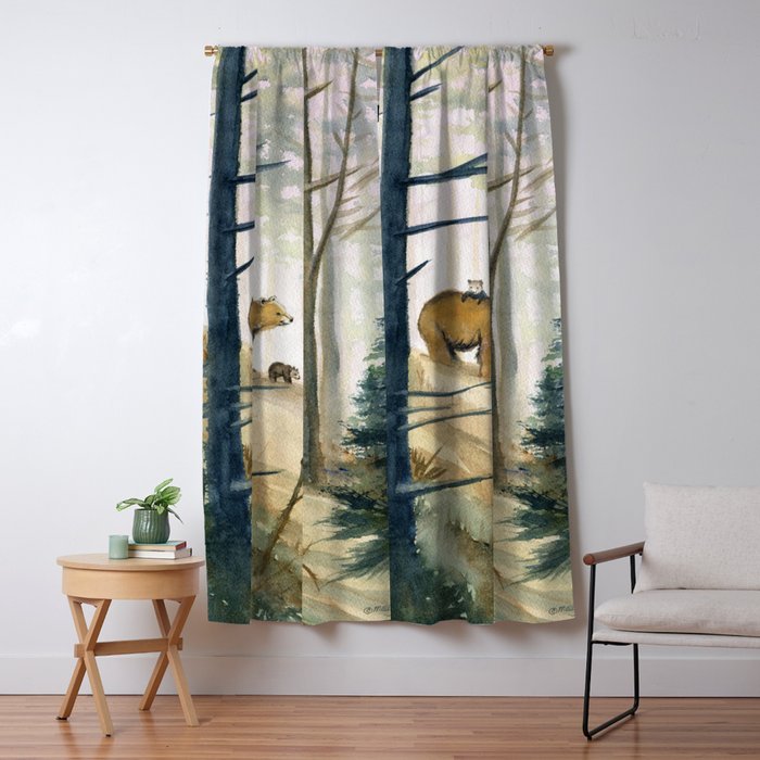 Bear Family 2 Window Curtain Gallery Image 5
