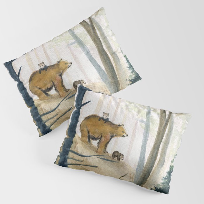 Bear Family 2 Pillow Sham Gallery Image 1