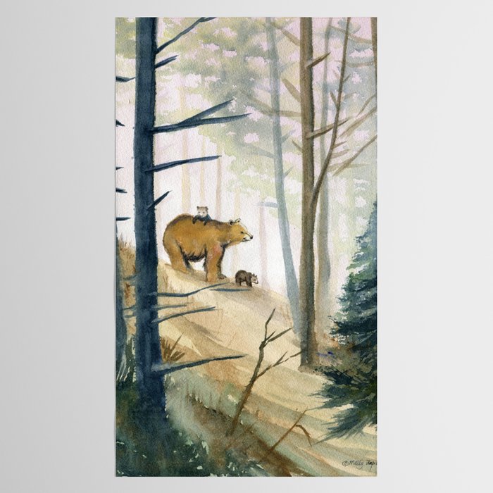 Bear Family 2 Tablecloth Gallery Image 2