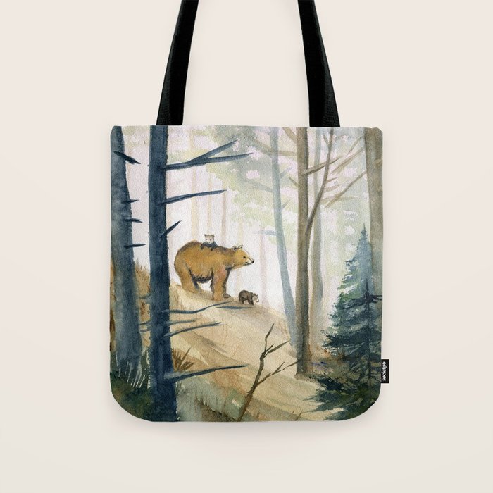 Bear Family 2 Tote Bag Gallery Image 1